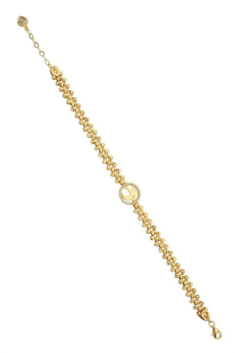 Solid Gold Dorica Beaded Bird Bracelet | 14K (585) | 6.92 gr