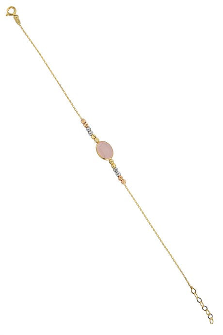 Solid Gold Dorica Beaded Enamel Bracelet | 14K (585) | 1.61 gr