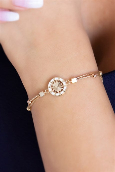 Bracelet design en émail perlé Dorica en or massif | 14K (585) | 5,42 grammes