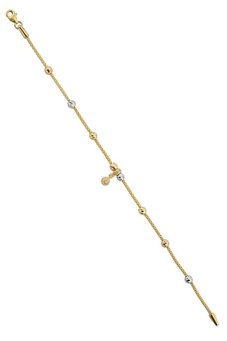 Bracelet en or massif avec perles Dorica | 14K (585) | 3,40 gr