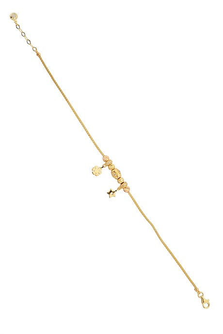 Bracelet en or massif avec perles Dorica | 14K (585) | 4,36 grammes