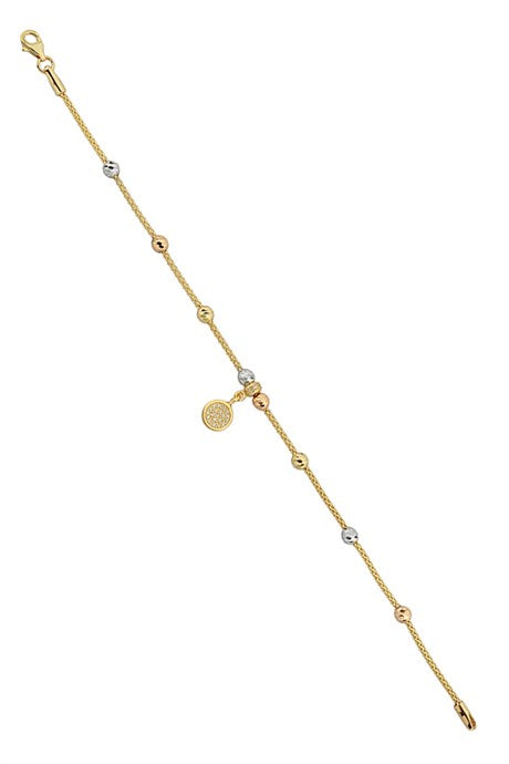 Bracelet en or massif avec perles Dorica | 14K (585) | 3,57 grammes