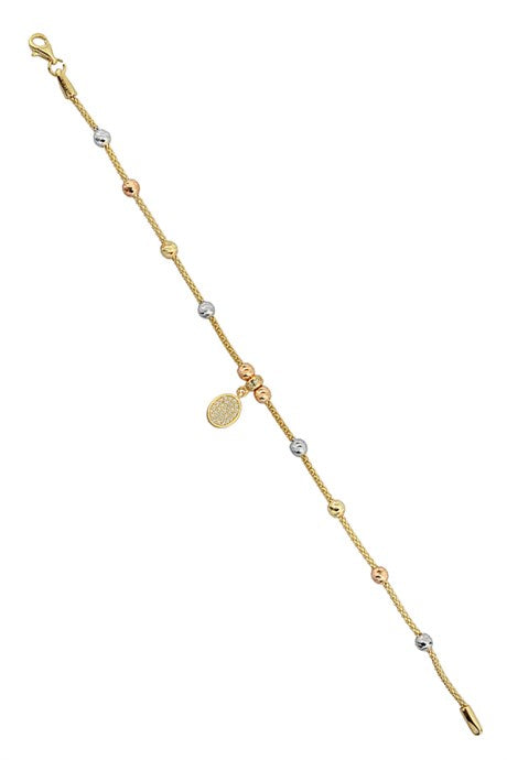 Bracelet en or massif avec perles Dorica | 14K (585) | 3,70 gr