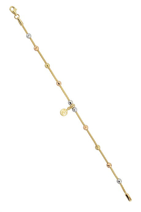Bracelet en spirale avec perles Dorica en or massif | 14K (585) | 3,41 grammes