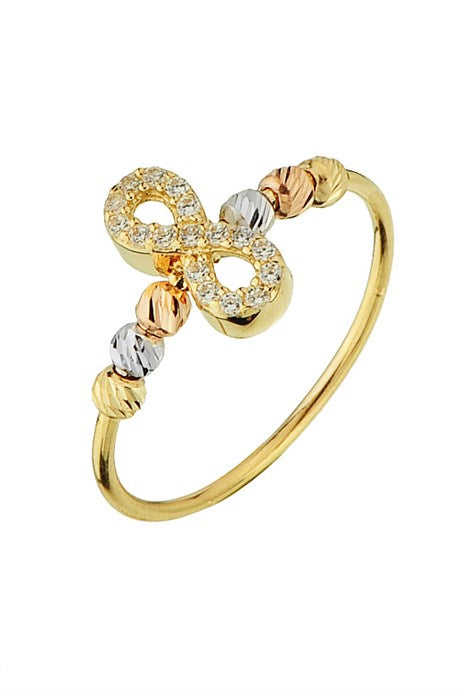 Solid Gold Dorica Beaded Infinity Ring | 14K (585) | 1.35 gr