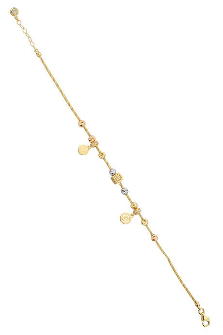 Bracelet spirale perlé Dorica en or massif | 14K (585) | 4,44 grammes