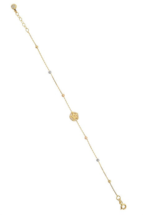 Bracelet design perlé Dorica en or massif | 14K (585) | 1,53 g