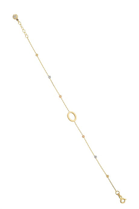 Bracelet design perlé Dorica en or massif | 14K (585) | 1,40 gr