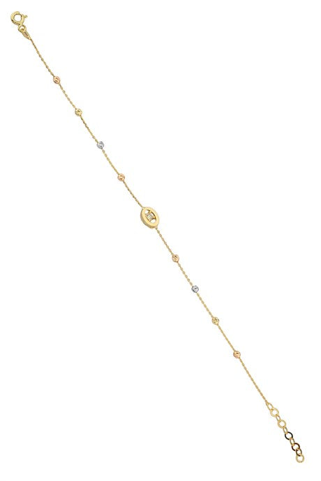 Bracelet design perlé Dorica en or massif | 14K (585) | 1,33 g