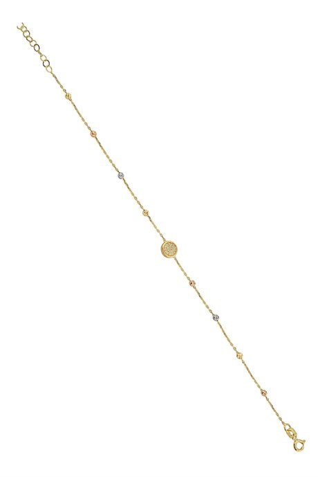 Bracelet design perlé Dorica en or massif | 14K (585) | 1,38 g