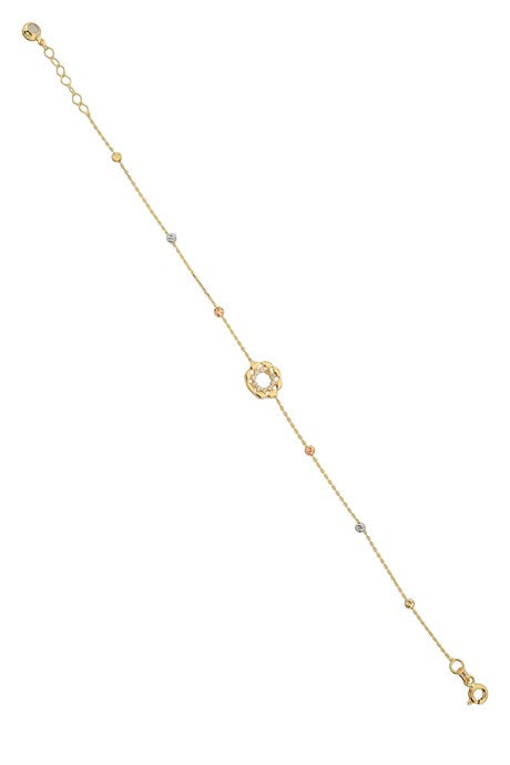 Bracelet design perlé Dorica en or massif | 14K (585) | 1,30 gr