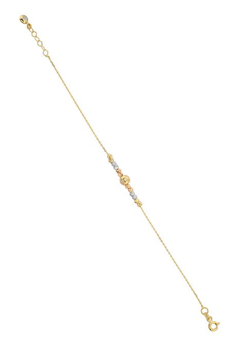 Bracelet design perlé Dorica en or massif | 14K (585) | 1,76 g