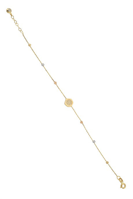 Bracelet design perlé Dorica en or massif | 14K (585) | 1,47 g