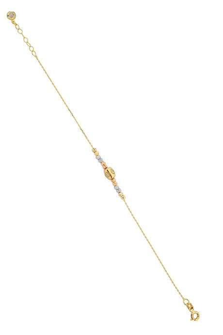 Bracelet design perlé Dorica en or massif | 14K (585) | 2,21 grammes