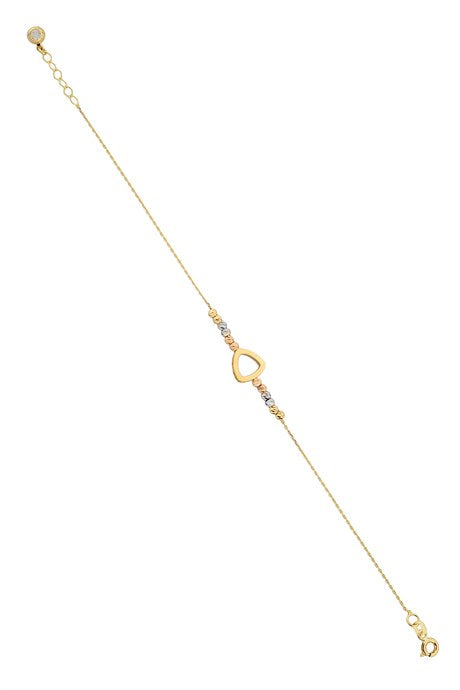 Bracelet design perlé Dorica en or massif | 14K (585) | 1,72 g