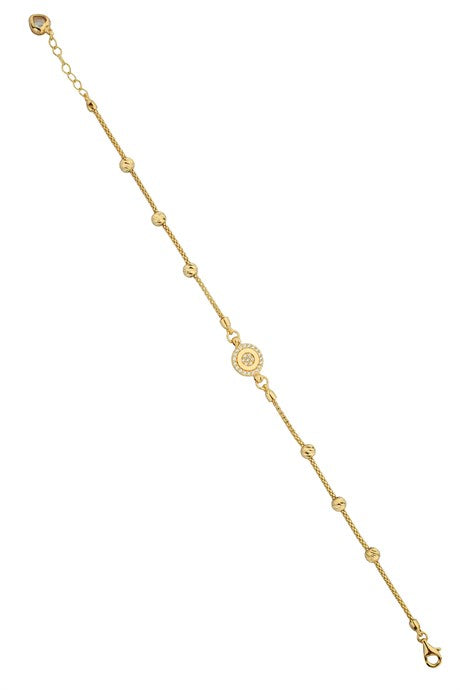 Bracelet design perlé Dorica en or massif | 14K (585) | 3,27 grammes