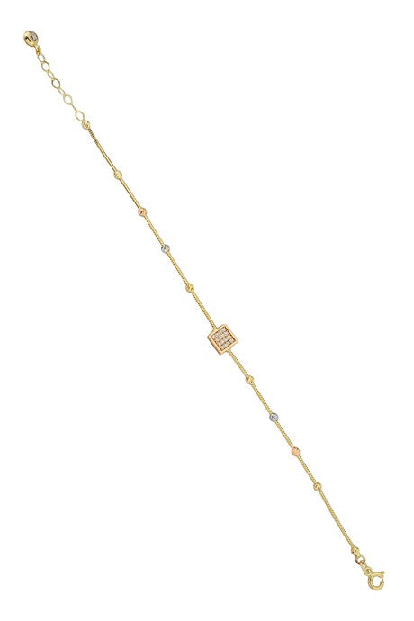 Bracelet design perlé Dorica en or massif | 14K (585) | 2,37 grammes