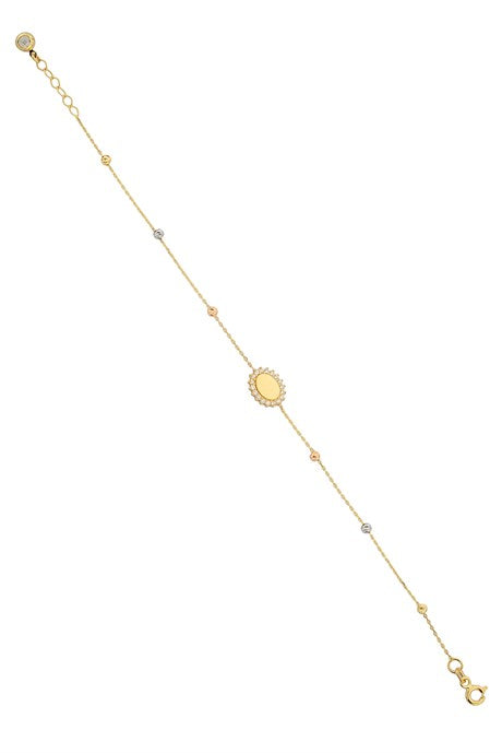 Bracelet design perlé Dorica en or massif | 14K (585) | 1,59 g