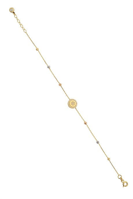 Bracelet design perlé Dorica en or massif | 14K (585) | 1,62 g