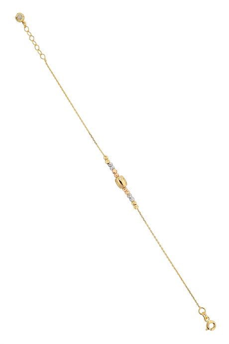 Bracelet design perlé Dorica en or massif | 14K (585) | 2,15 grammes