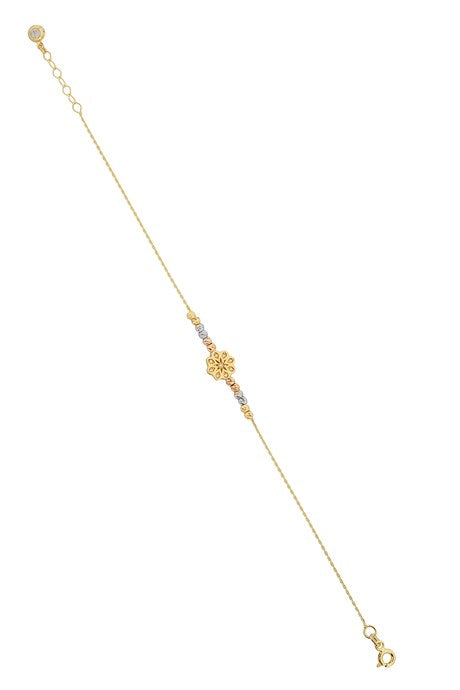 Bracelet design perlé Dorica en or massif | 14K (585) | 1,78 g