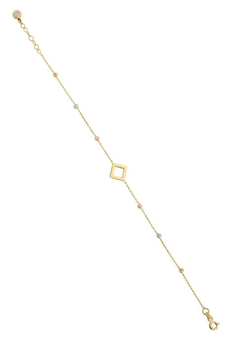 Bracelet design perlé Dorica en or massif | 14K (585) | 1,55 g