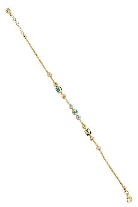 Bracelet design perlé Dorica en or massif | 14K (585) | 4,92 grammes