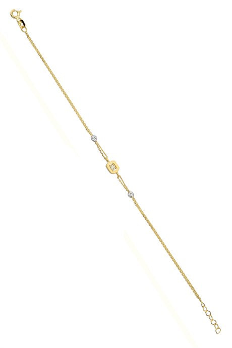 Bracelet design perlé Dorica en or massif | 14K (585) | 1,48 g