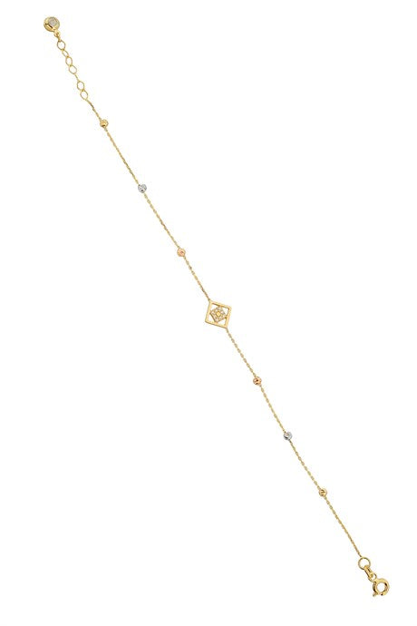 Bracelet design perlé Dorica en or massif | 14K (585) | 1,38 g