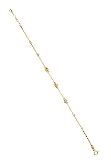 Bracelet design perlé Dorica en or massif | 14K (585) | 2,02 grammes