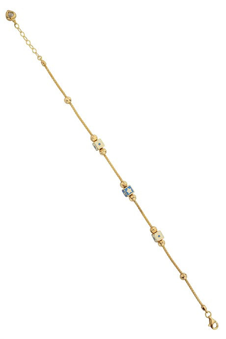 Pulsera de estrella con cuentas Dorica en oro macizo | 14K (585) | 4,38 gramos