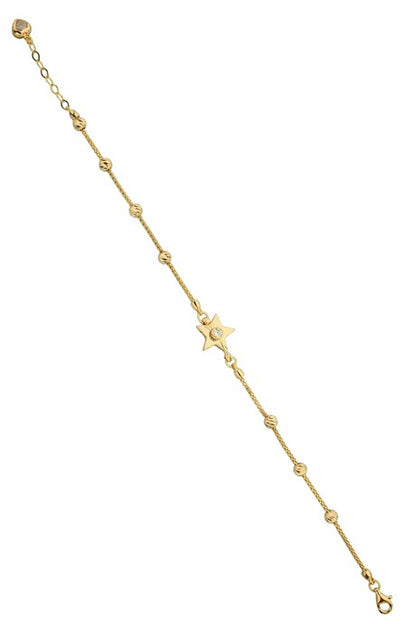 Bracelet étoile perlée Dorica en or massif | 14K (585) | 3,77 grammes