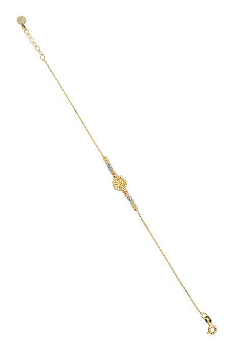 Solid Gold Dorica Beaded Star Bracelet | 14K (585) | 1.65 gr