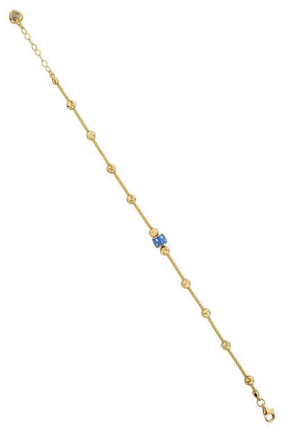 Solid Gold Dorica Beaded Star With Figure Bracelet | 14K (585) | 3.27 gr