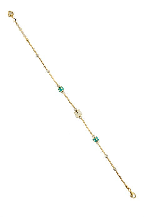 Solid Gold Dorica Beaded Star Bracelet | 14K (585) | 4.70 gr