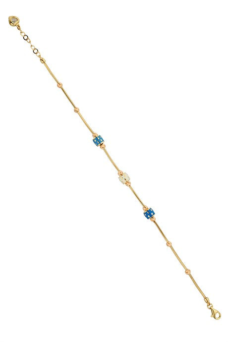 Solid Gold Dorica Beaded Star Bracelet | 14K (585) | 4.47 gr