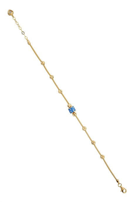Solid Gold Dorica Beaded Star Bracelet | 14K (585) | 3.60 gr