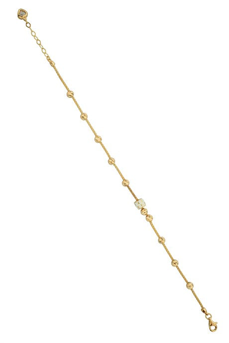 Solid Gold Dorica Beaded Star Bracelet | 14K (585) | 3.27 gr