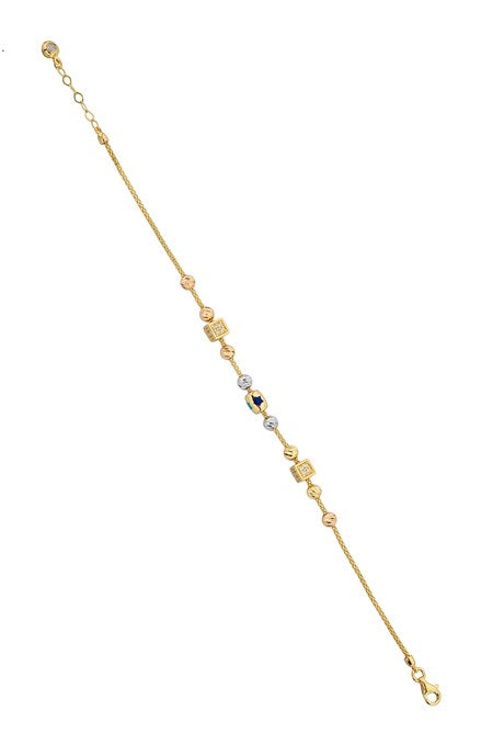 Solid Gold Dorica Beaded Star Bracelet | 14K (585) | 5.24 gr