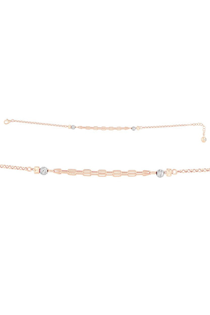 Pulsera de cadena con cuentas Dorica de oro macizo