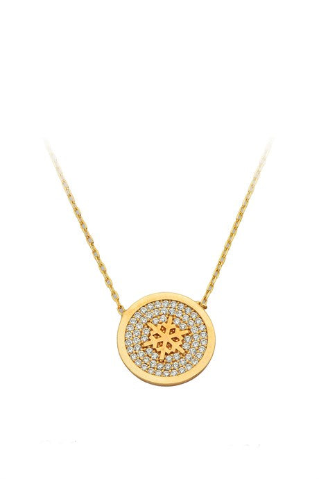 Collier roue en or massif | 14K (585) | 2,84 grammes