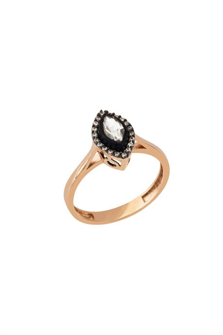 Bague Solitaire Navette Or Massif | 14K (585) | 2,59 grammes