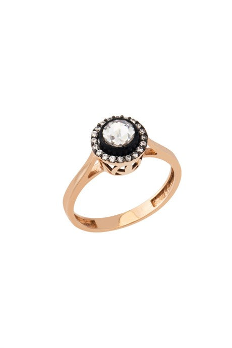 Solid Gold Gemstone Solitaire Ring | 14K (585) | 2.63 gr