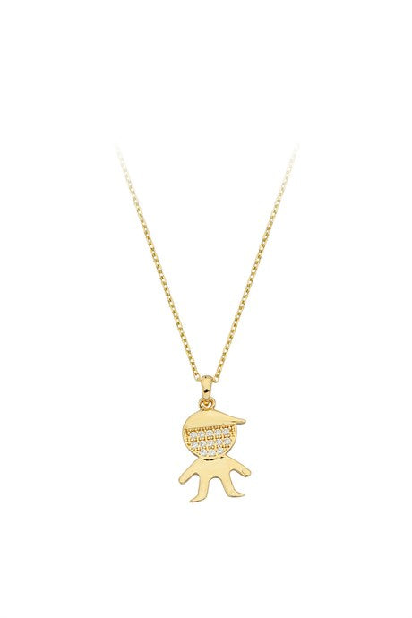 Solid Gold Boy Necklace | 14K (585) | 1.85 gr