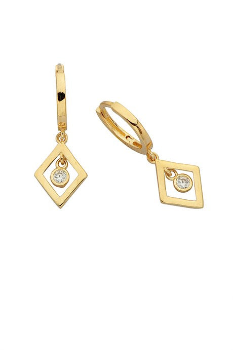 Solid Gold With Figure Design Earring | 14K (585) | 2.31 gr