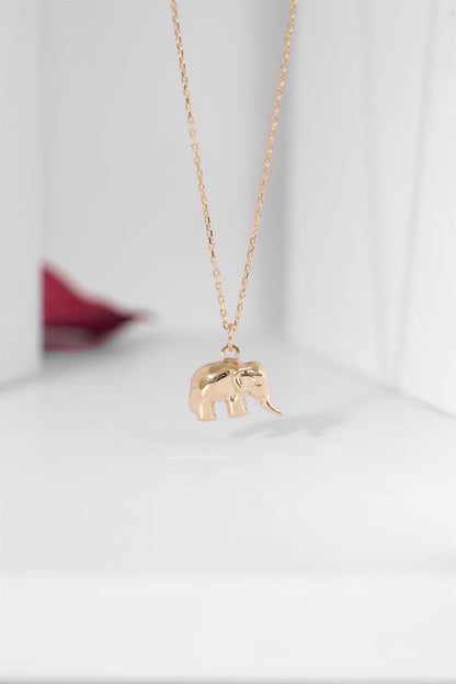 Collar de elefante de oro macizo