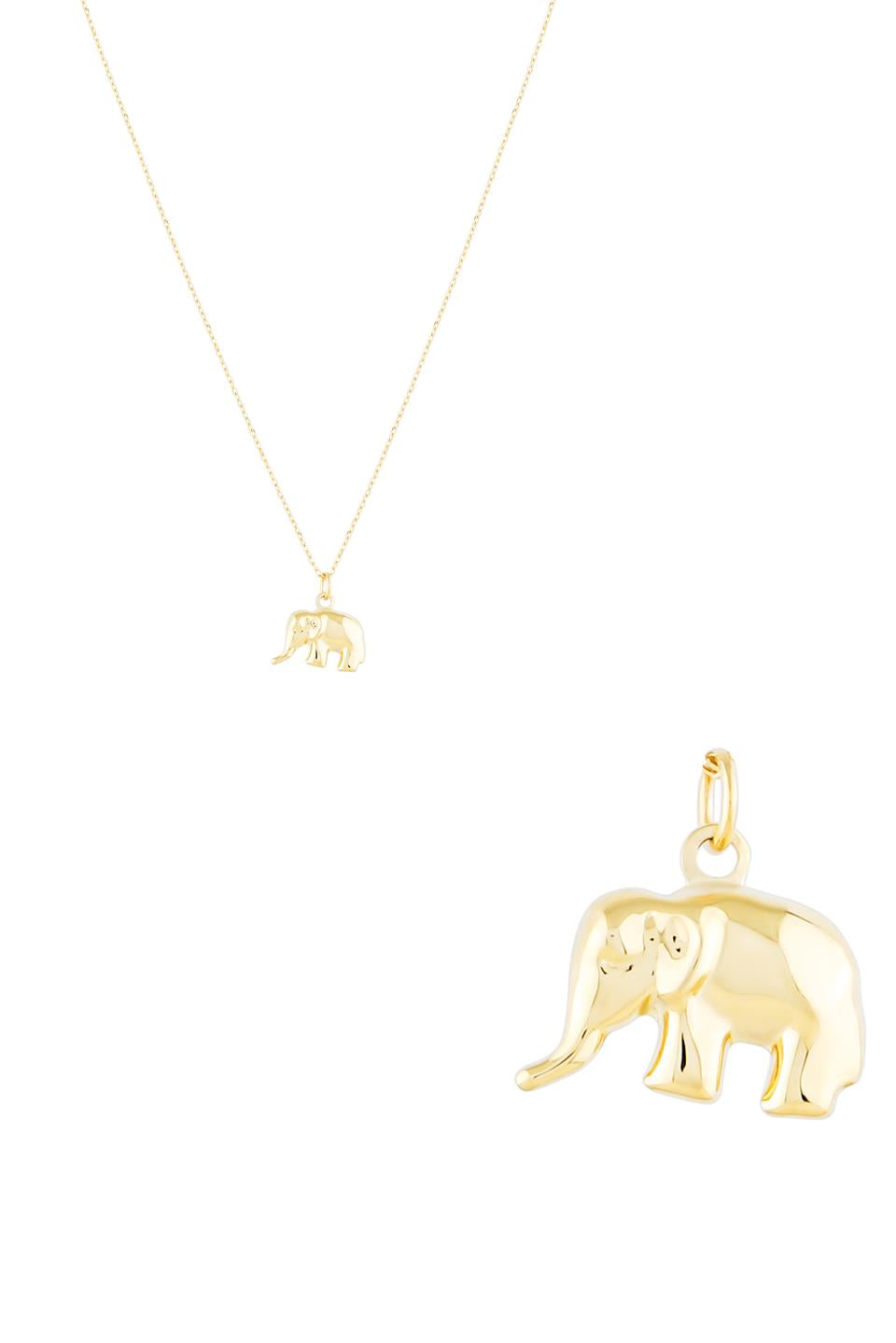 Collar de elefante de oro macizo