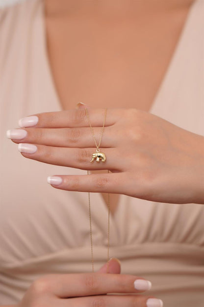 Collar de elefante de oro macizo