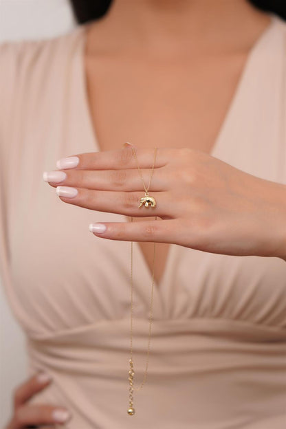 Collar de elefante de oro macizo