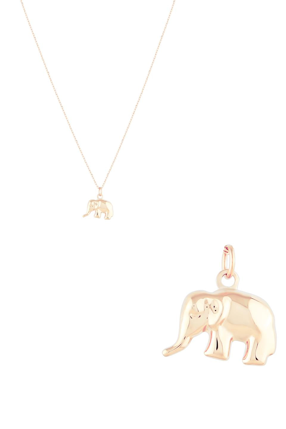 Collar de elefante de oro macizo